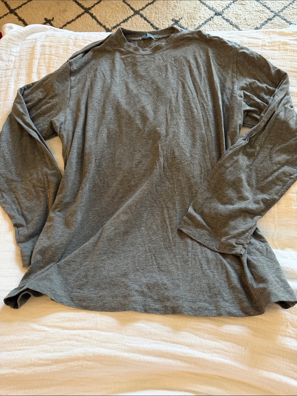 SKIMS Classic Long Sleeve Modal Jersey Crewneck Long Sleeve Top - Gray